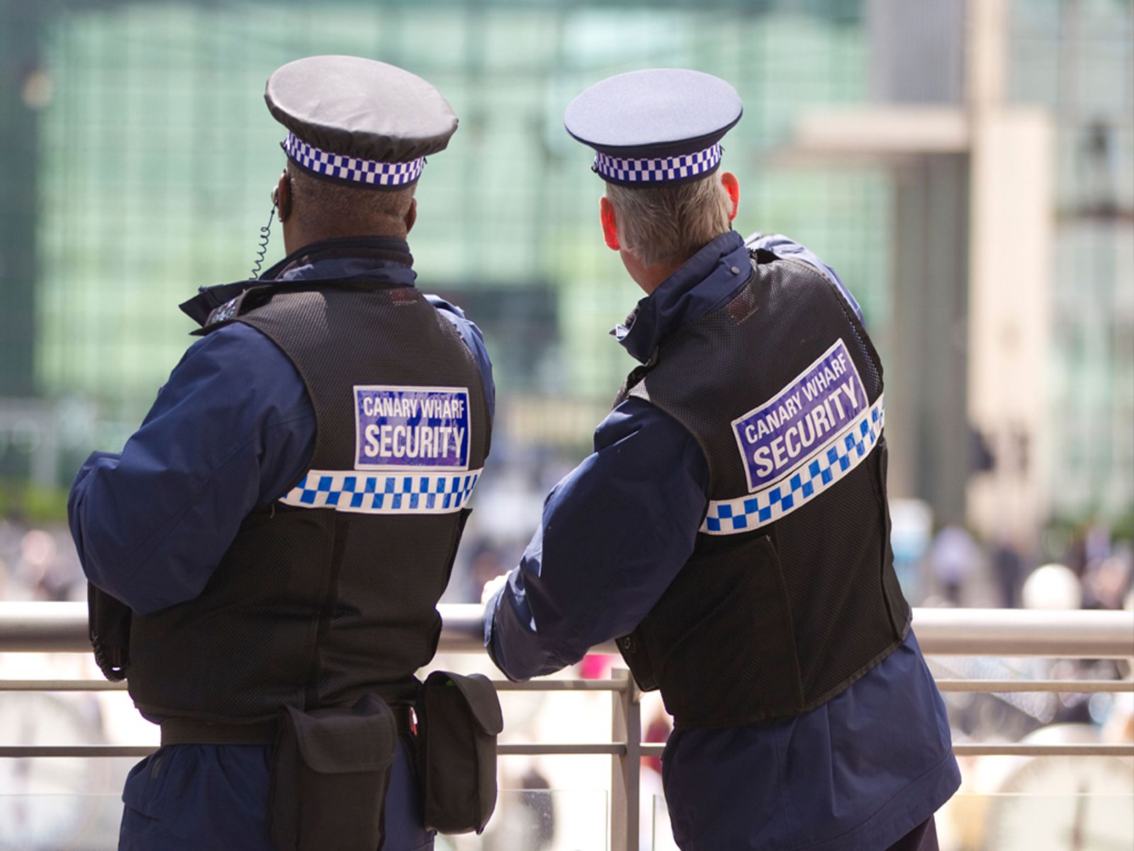 Security team on patrol at a mixed-use estate