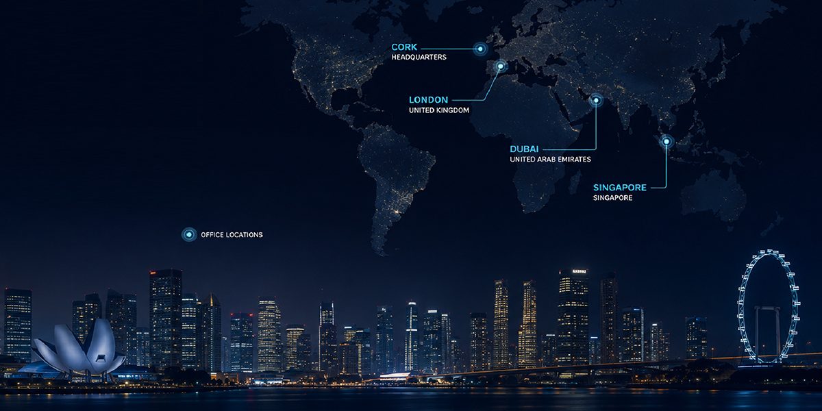 RiskTech office locations: Cork, London, Dubai and Singapore
