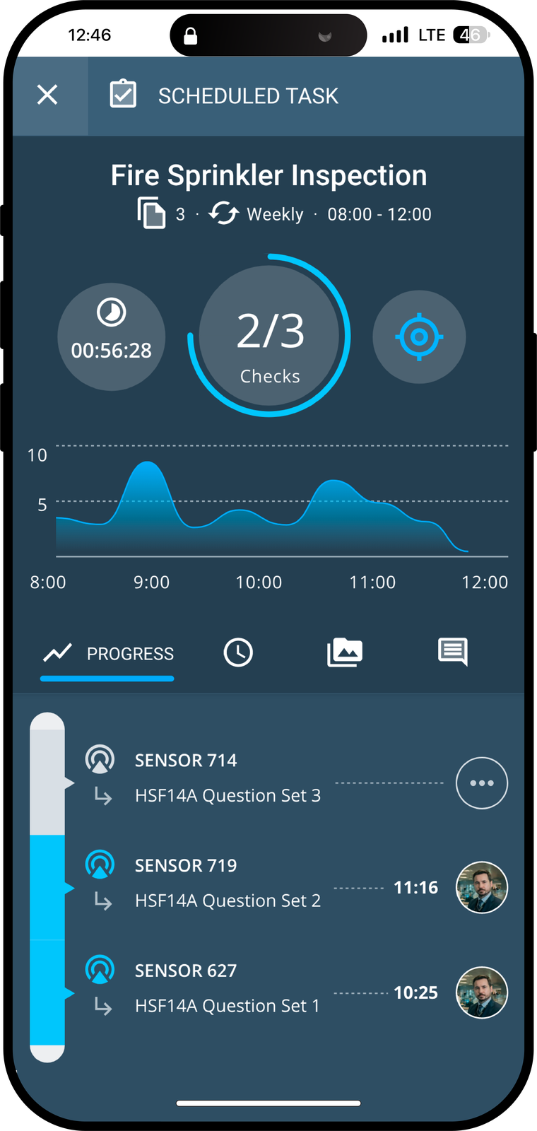 A live workflow with AI-assisted instructions on mobile